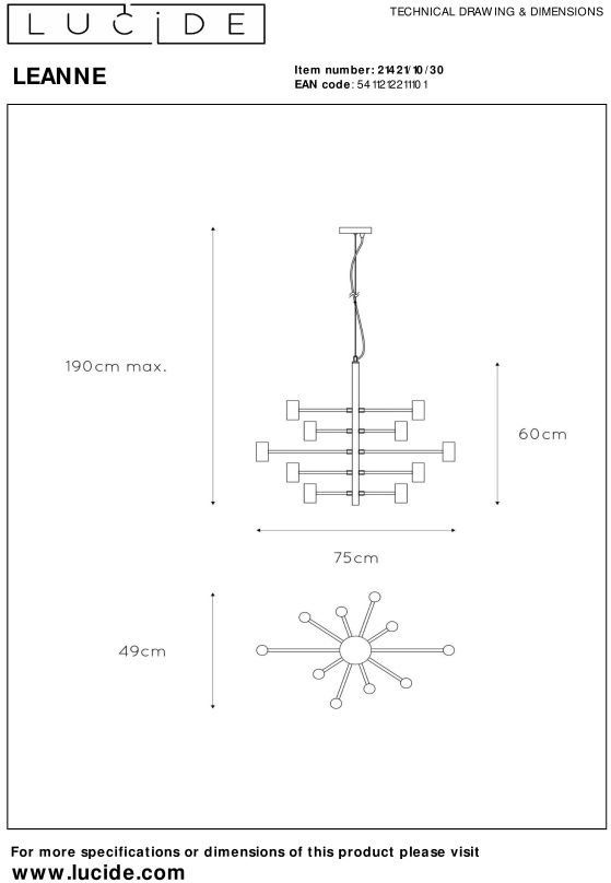 Lucide   Leanne Hanglamp
