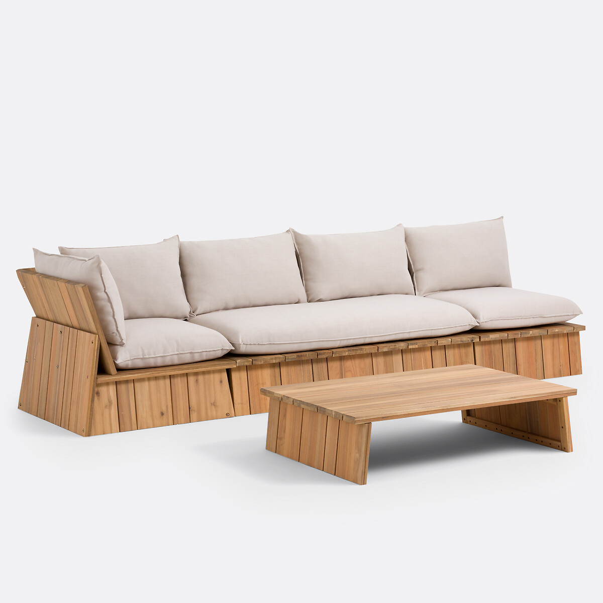 LA REDOUTE INTERIORS<br>Poltrona de exterior em acácia, Raw