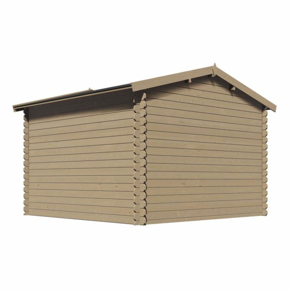 Abri de jardin meribel de 10 m² en bois de pin ép. 19 mm