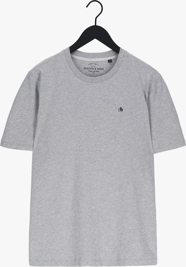SCOTCH & SODA grijze scotch & soda t-shirt crewneck jersey t-shirt