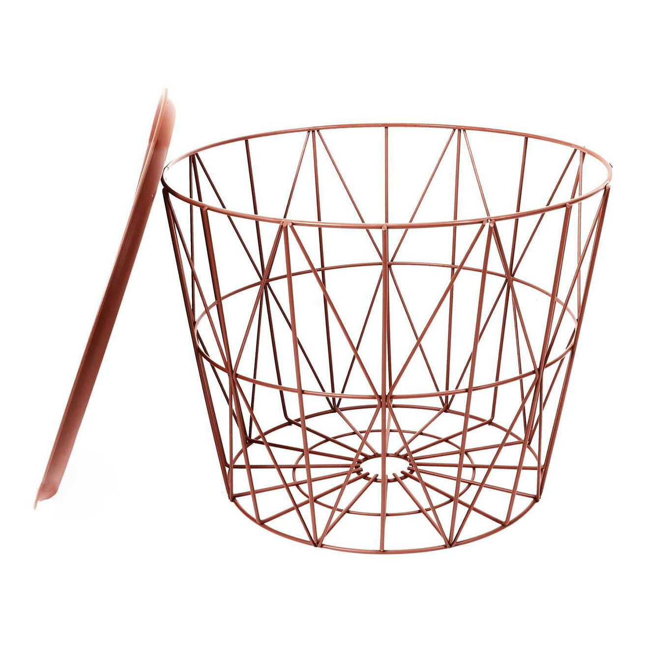 Home Deco Factory Table filaire en métal orange - 40x52.5x52.5 cm