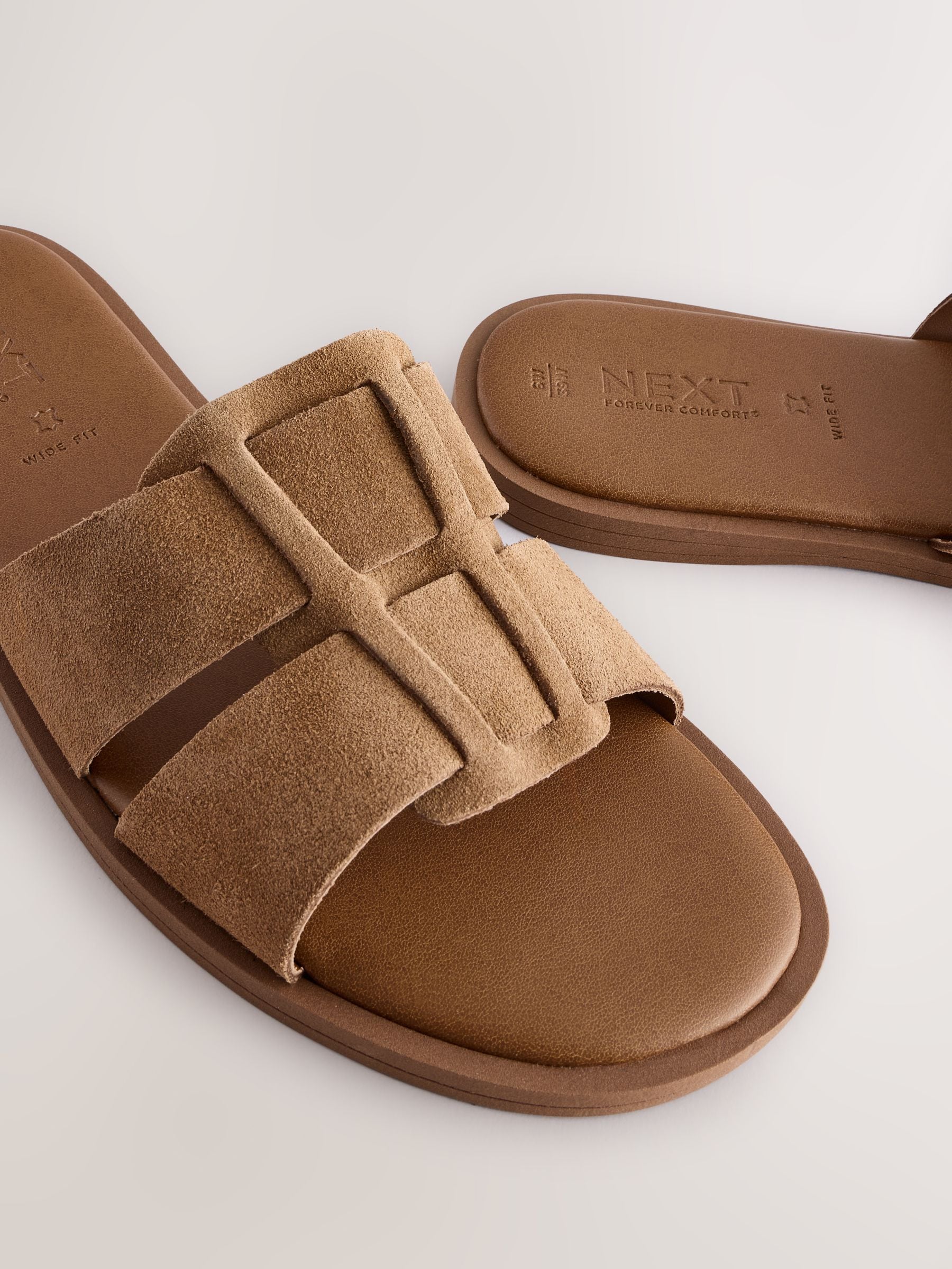 Lichtbruin - Slotted Muilsandalen