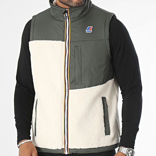 Veste Zippée Sans Manches Le Vrai 3.0 Neize Orsetto K7115VW Beige Vert Kaki