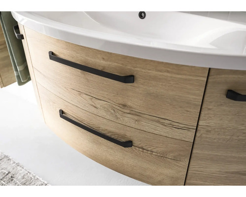 Jungborn wastafelmeubel VENTITRE BxHxD 116,3 x 49,2 x 46 cm Frontkleur halifax eiken naturel