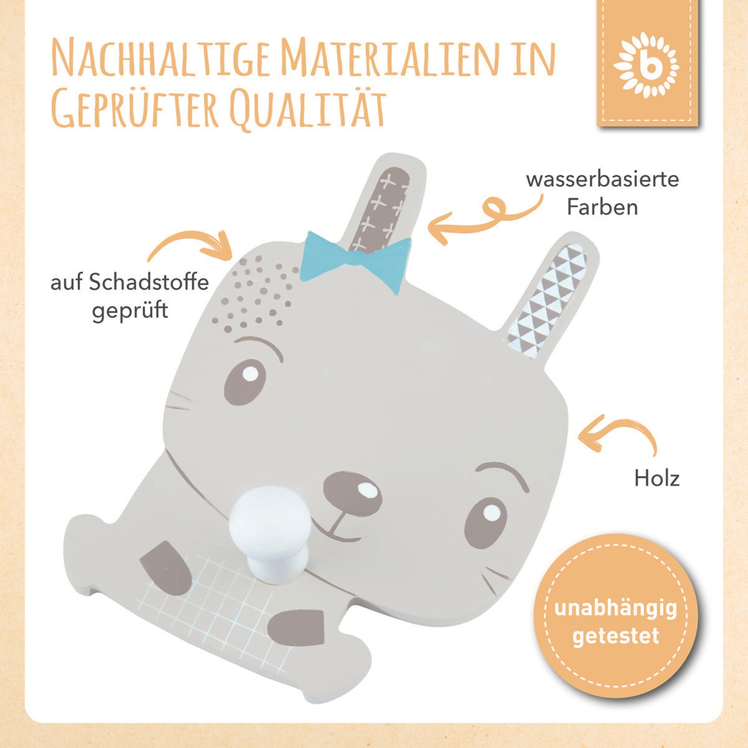 Bieco Kindergarderobe Hase Blau