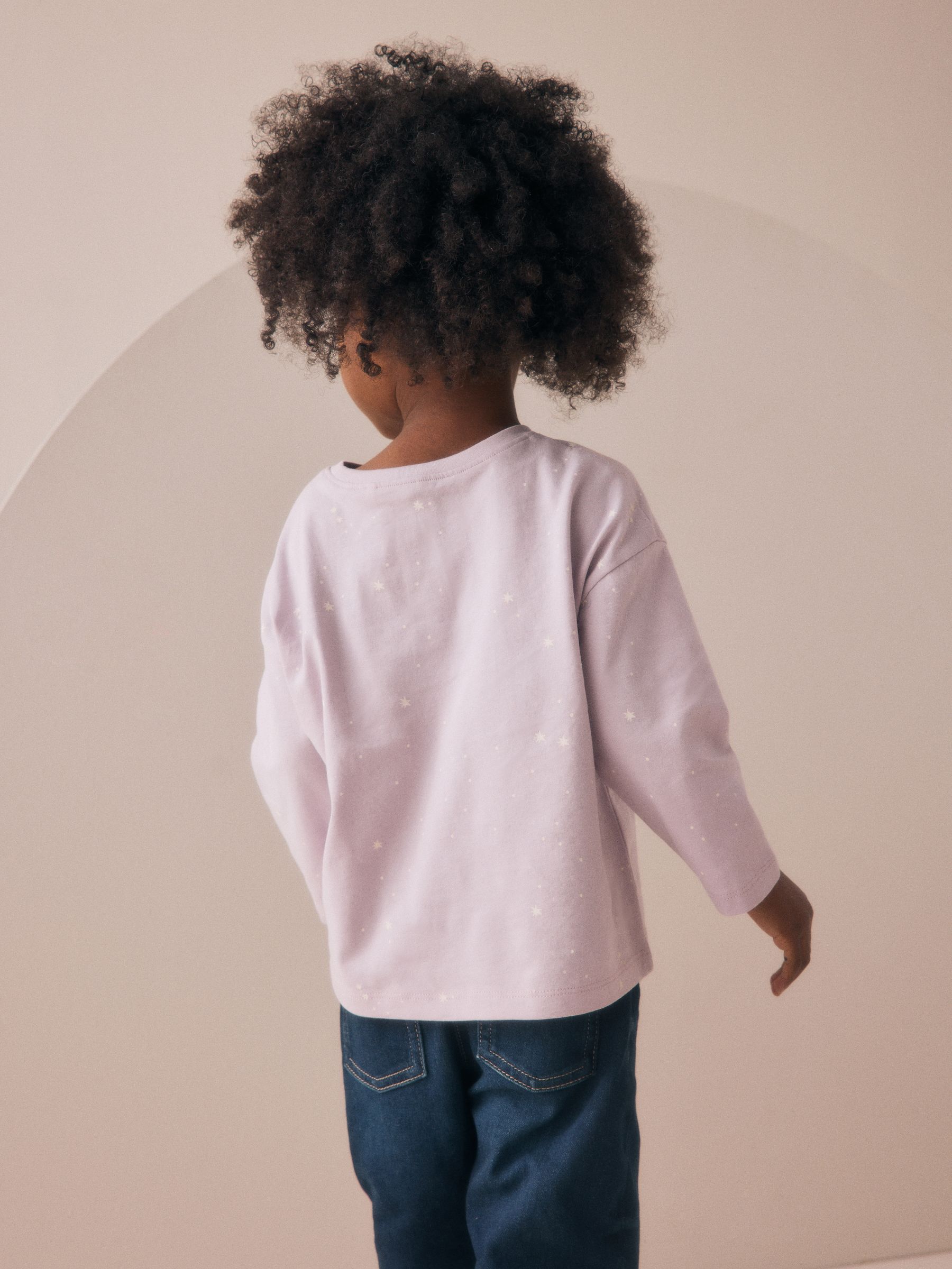 Lila-paars - T-shirt met lange mouwen (3 mnd-7 jr)