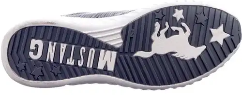1315-301 MUSTANG GRIJS - maat 45 sneaker grijs - maat 45 Calandschoen
