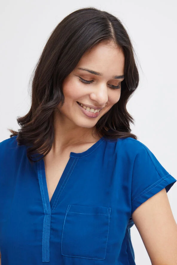 Fransa Zawov 2 Blouse Beaucoup blue