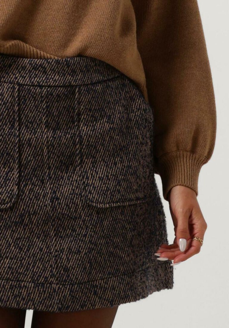 BY-BAR donkerblauwe by-bar minirok lottie tweed skirt