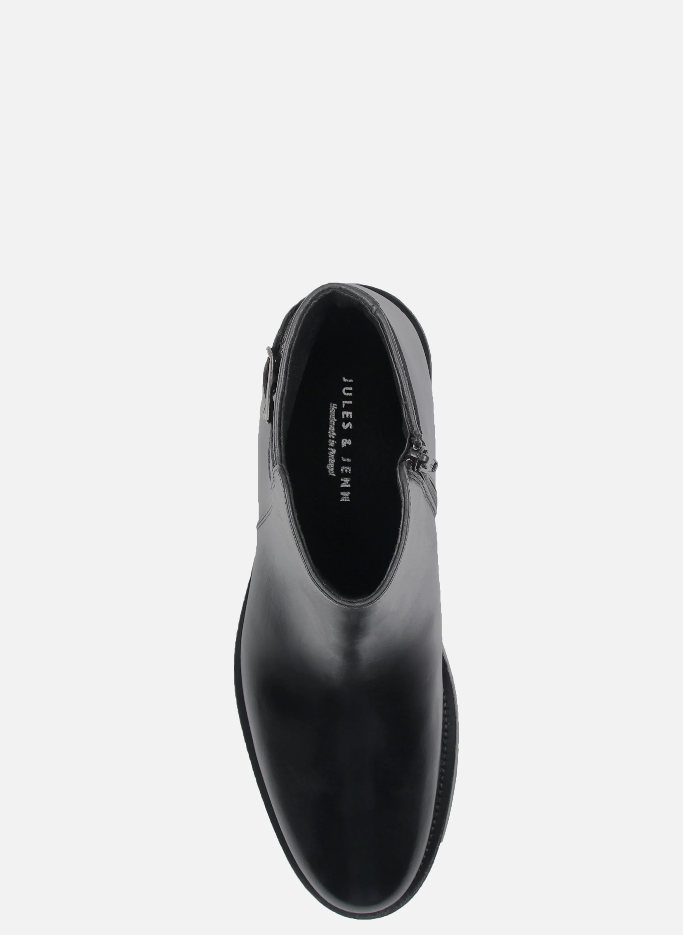 Boots à boucle cuir lisse | Noir