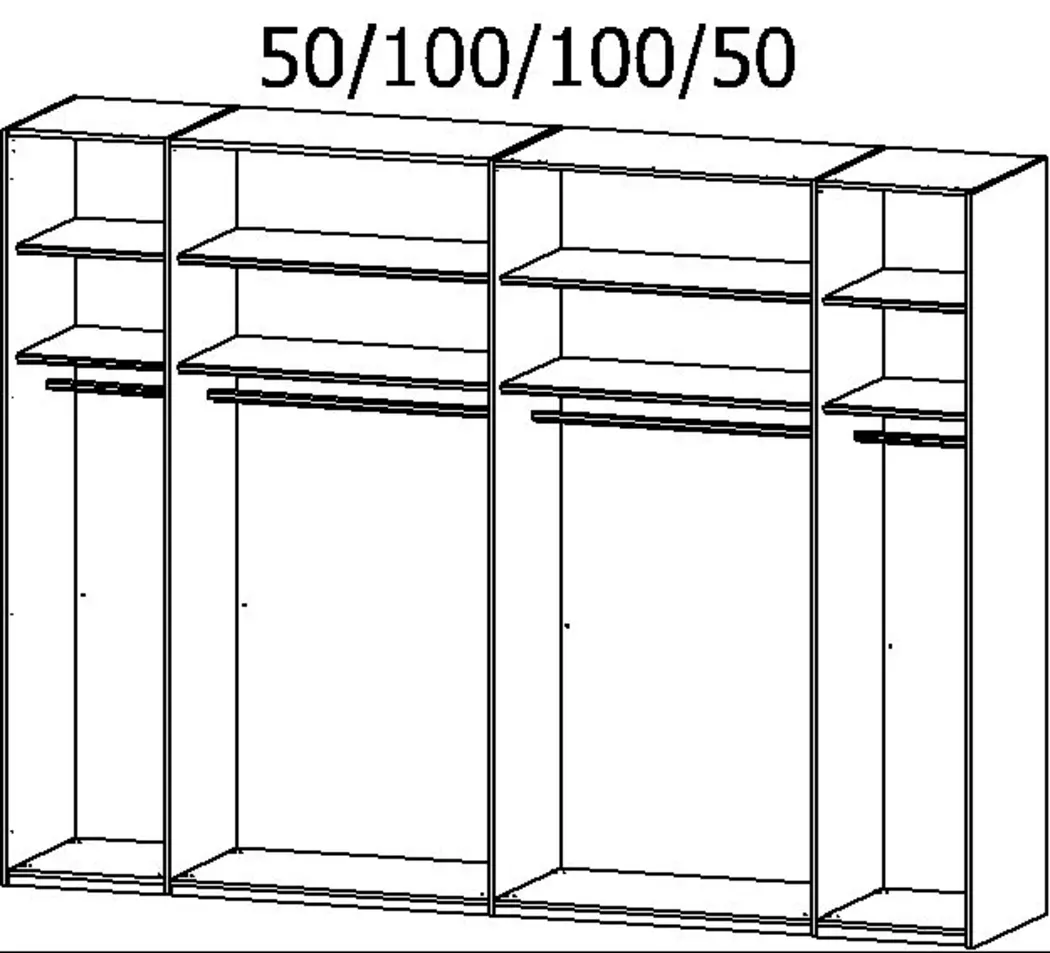 Schwebetürenschrank Ventura 301 x 223 cm