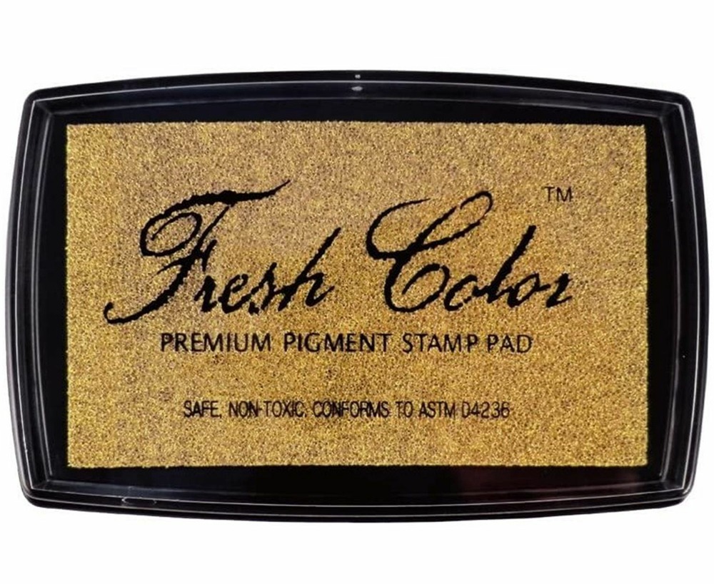 Encre avec tampon - couleur dorée