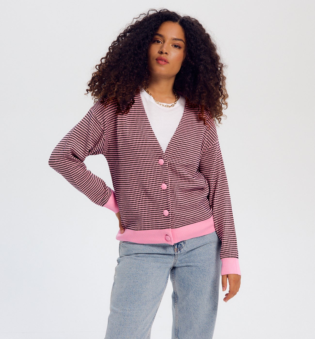 Gilet effet jacquard Femme - Imprimé lilas