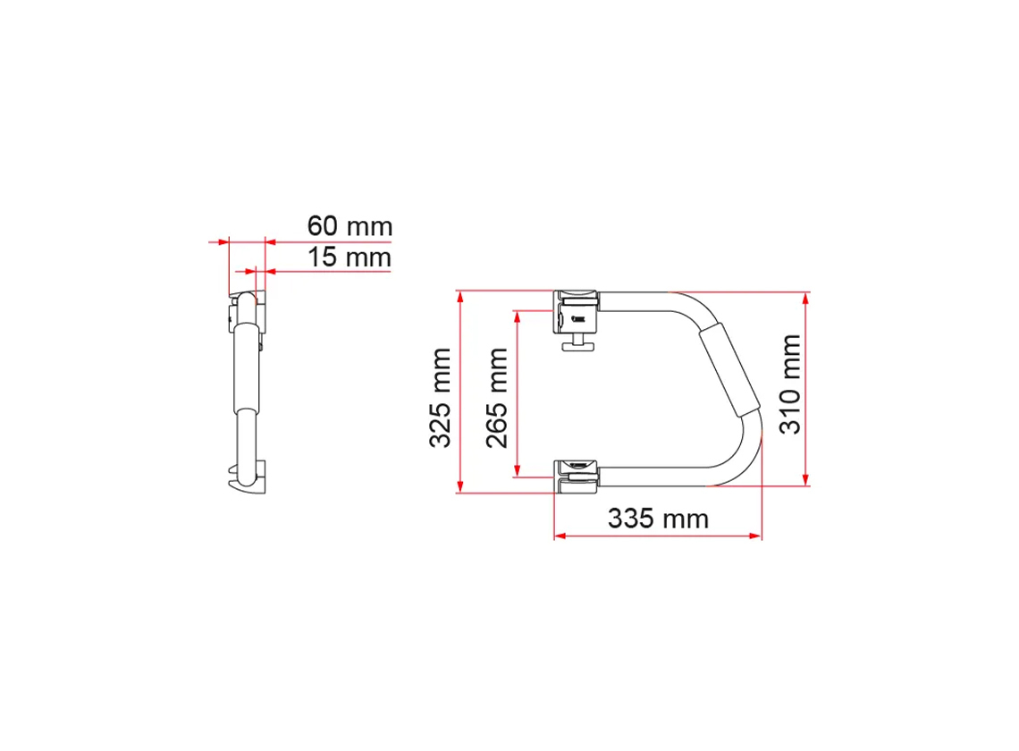 Fiamma Security 31 cm instapgreep - black