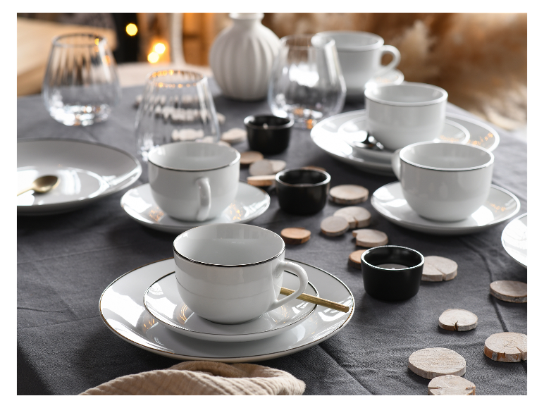 Serviesset Luna Black Line