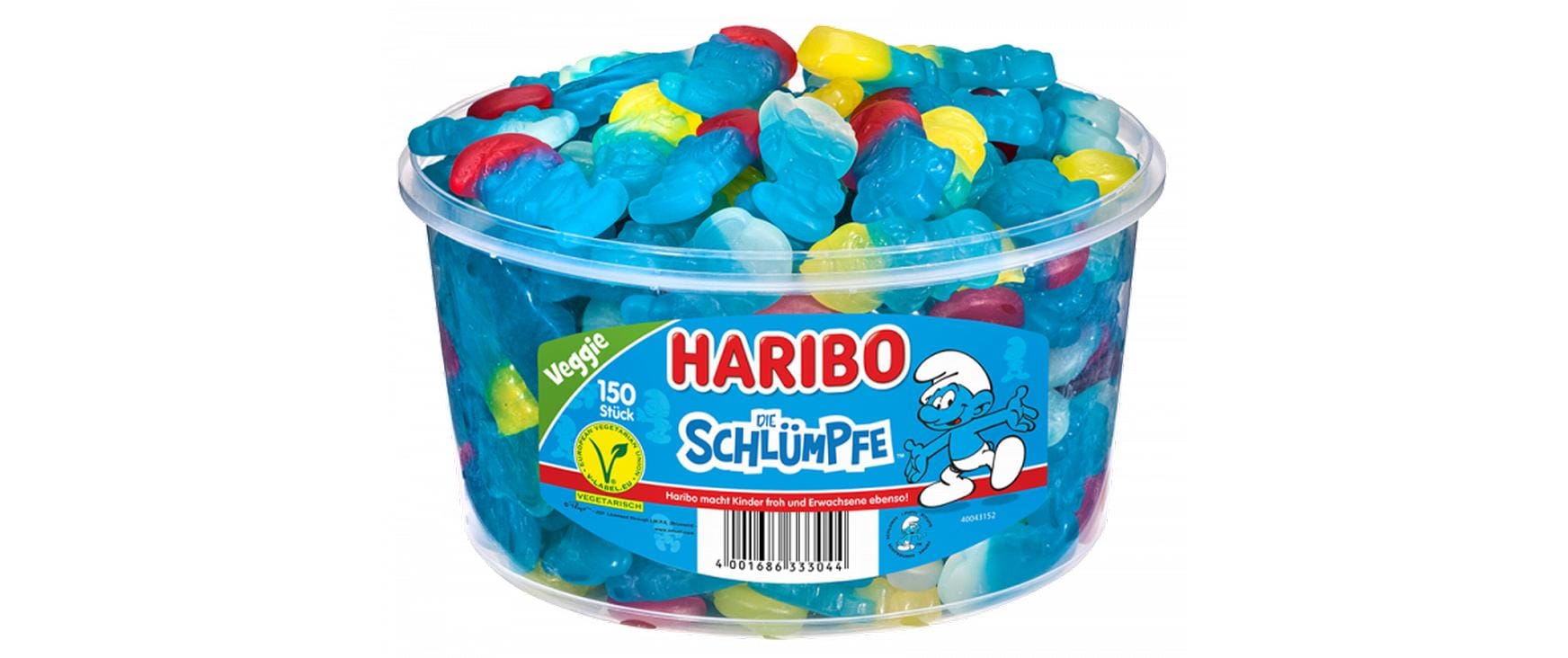 Gummibonbons Veggie Schlümpfe 150 StückSaftige Fruchtgummis