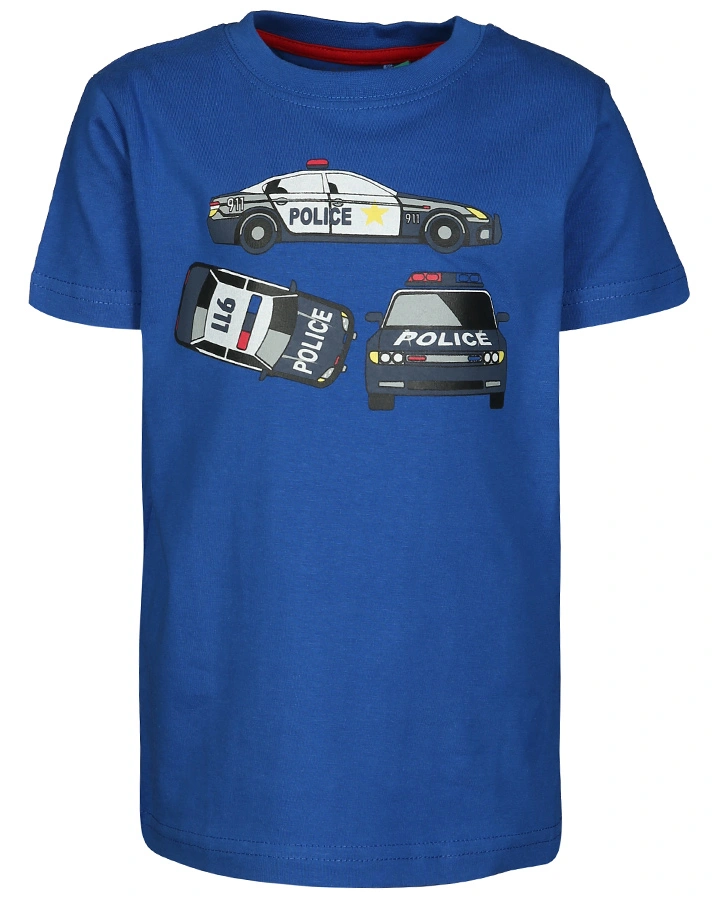 T-Shirt POLICE mit Shorts in dunkelblau/blau