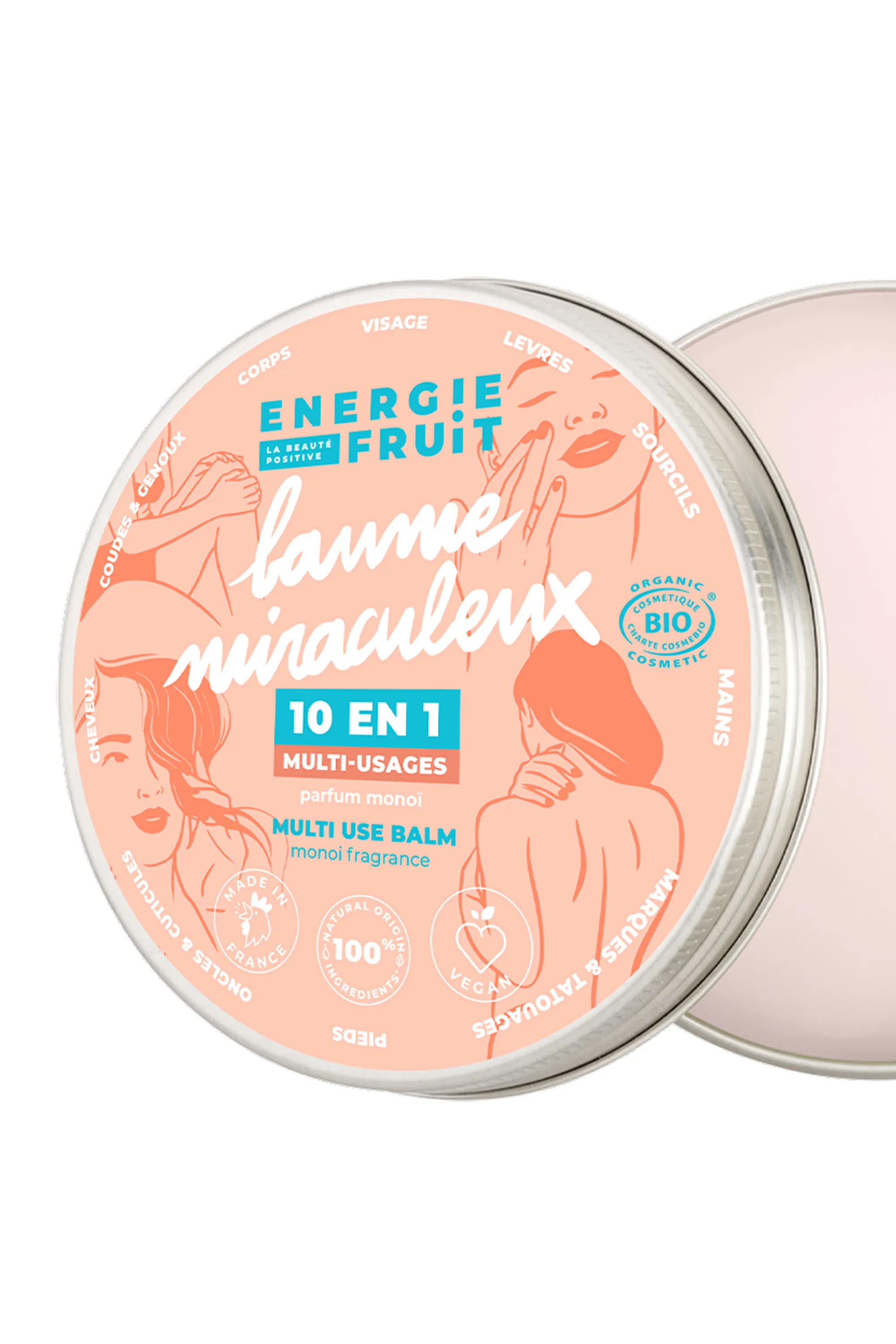 Energie Fruit Baume miraculeux bio 10-en-1 parfum Monoï-100 ml