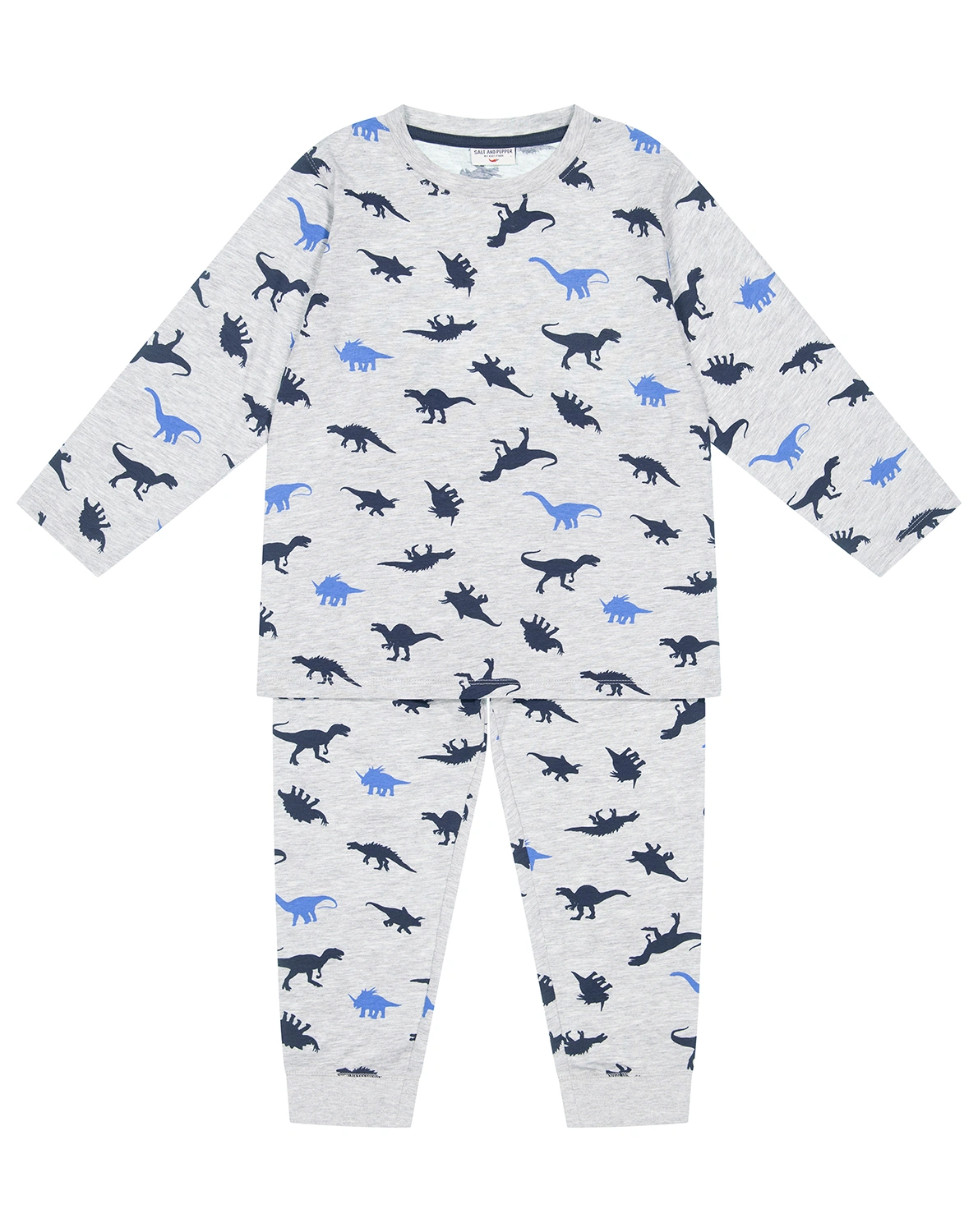 Schlafanzug DINO in light grey melange