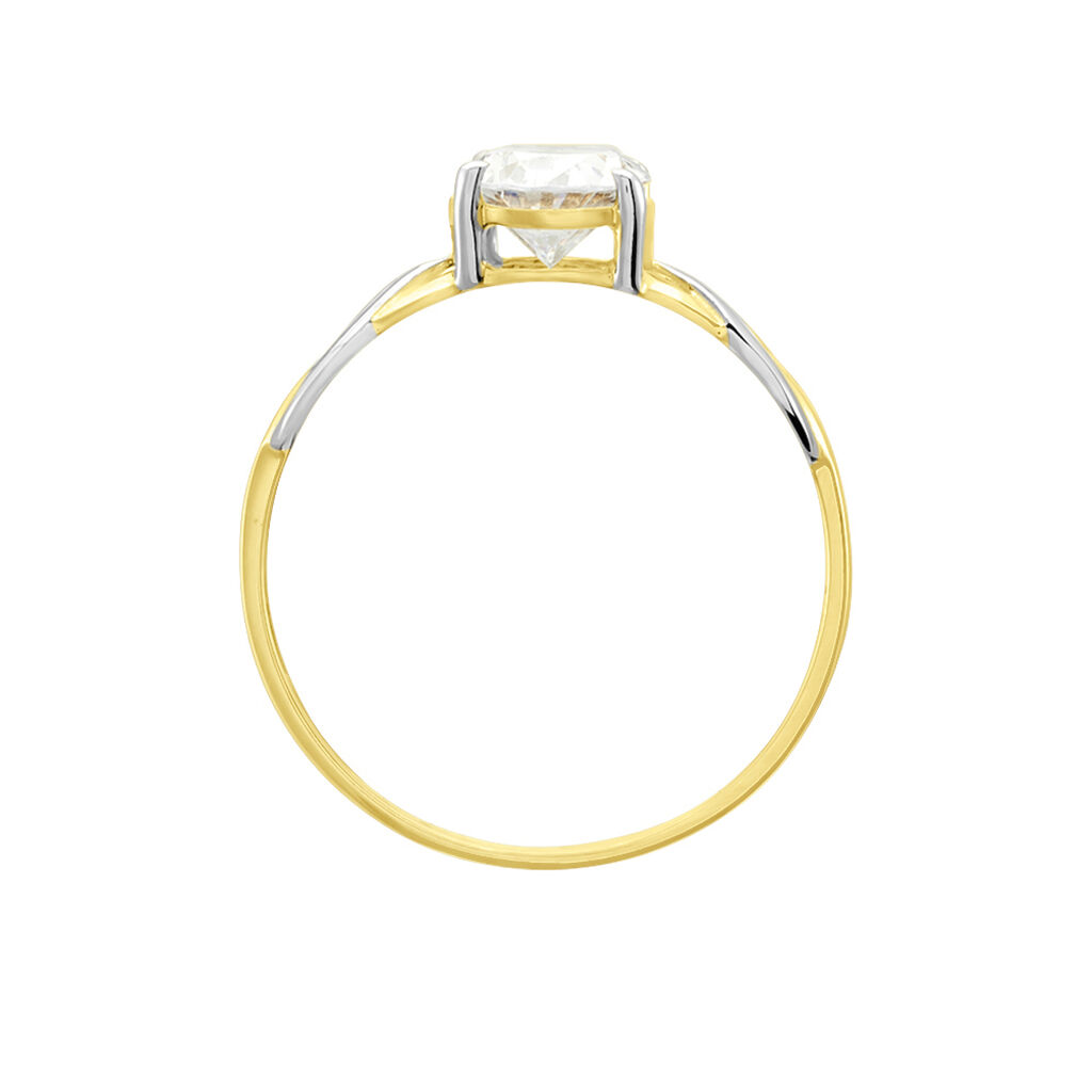 Bague Or Bicolore Kolleen Oxyde De Zirconium