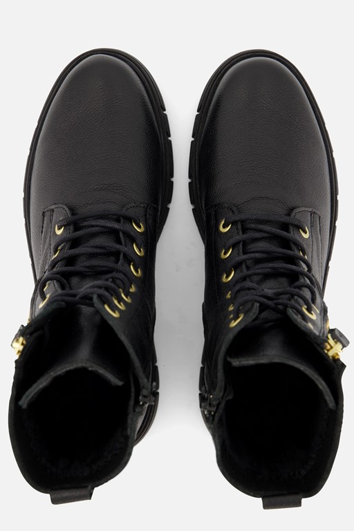 Feyn Paige29 Veterboots zwart Leer