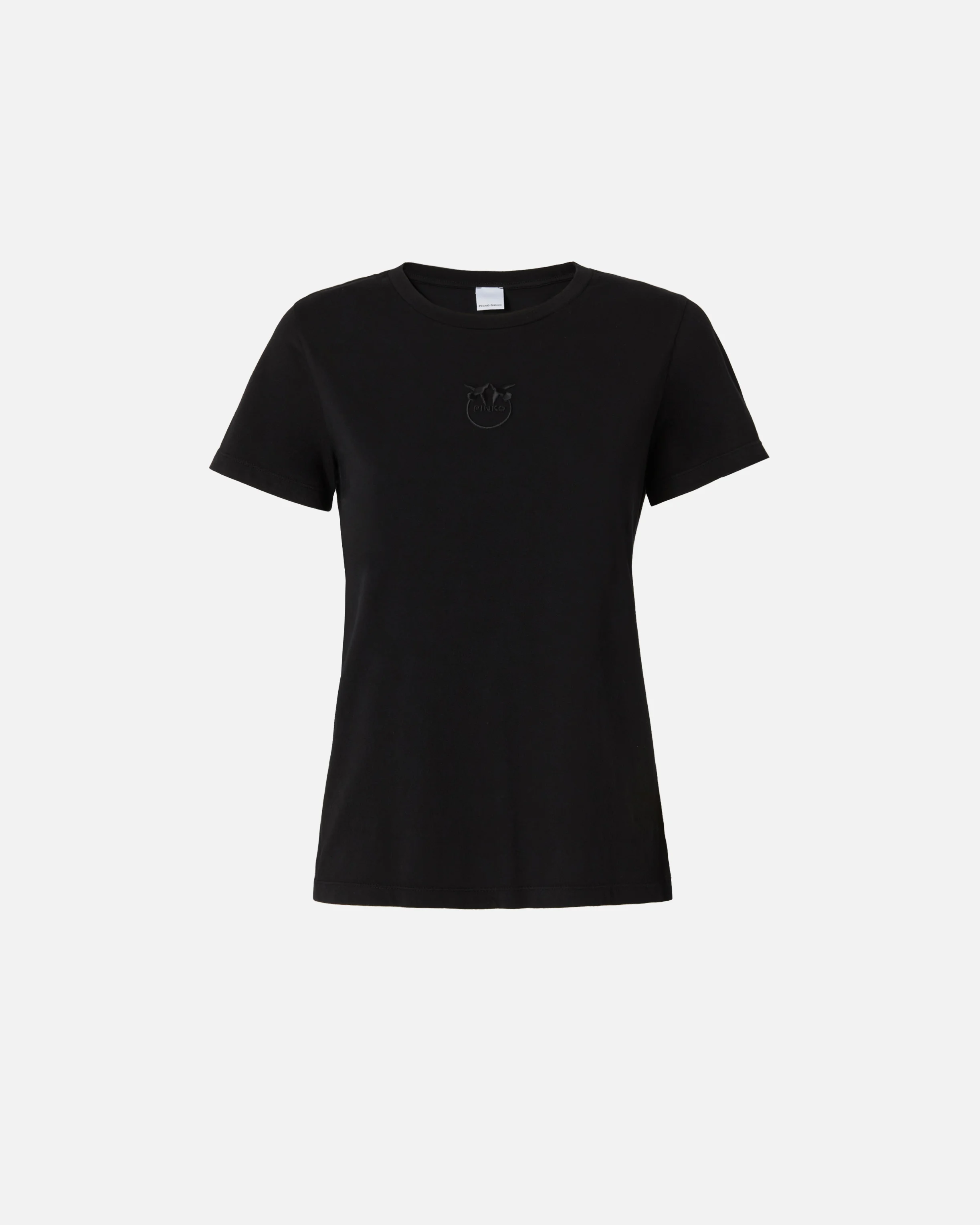 T-shirt à manches courtes et logo brodé | Noir
