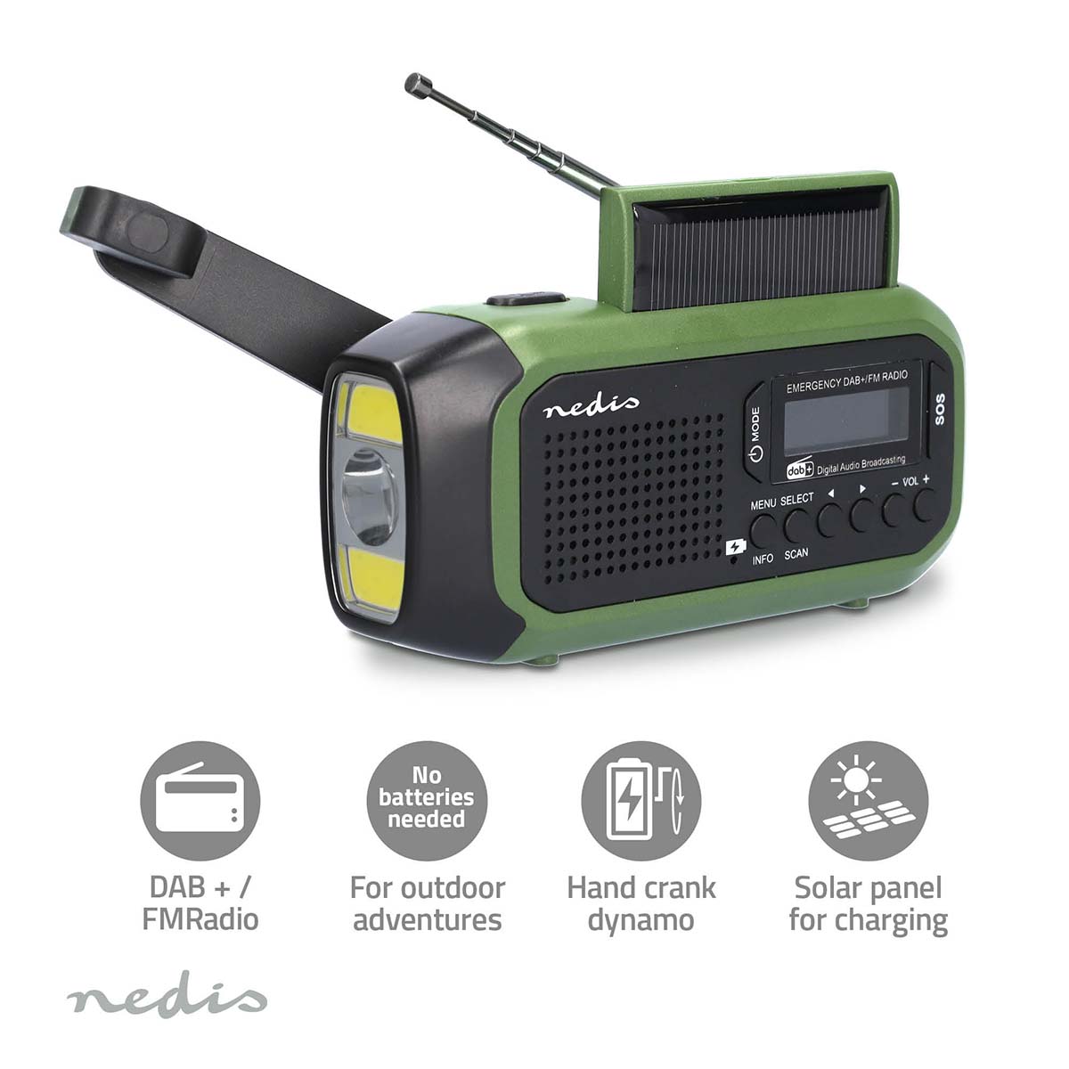 Nedis RDDBCR2000GN Noodradio