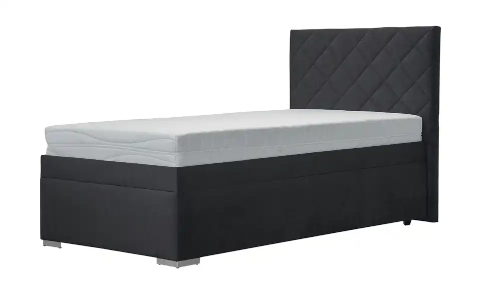Polsterbett Klara 100 cm Schwarz