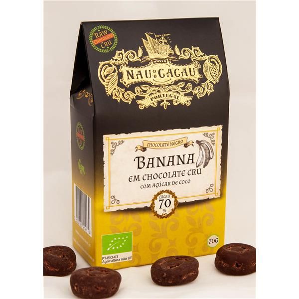 Banana Em Chocolate Cru