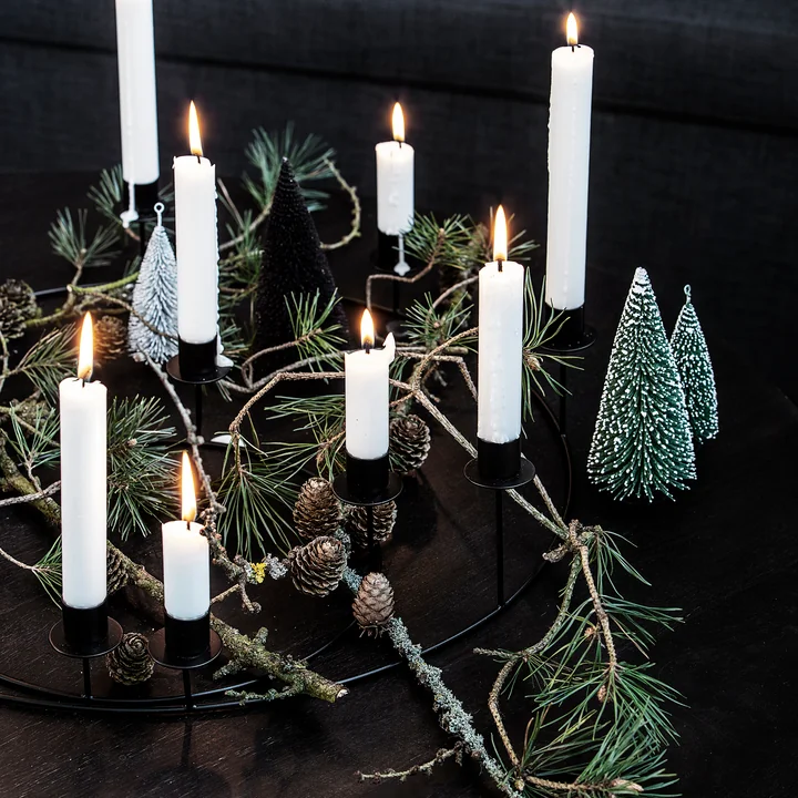 House Doctor - Ring Kerzenständer, Ø 27 cm, schwarz