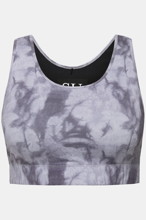Sport-Bustier, Softcups, Batik-Print, Racerback