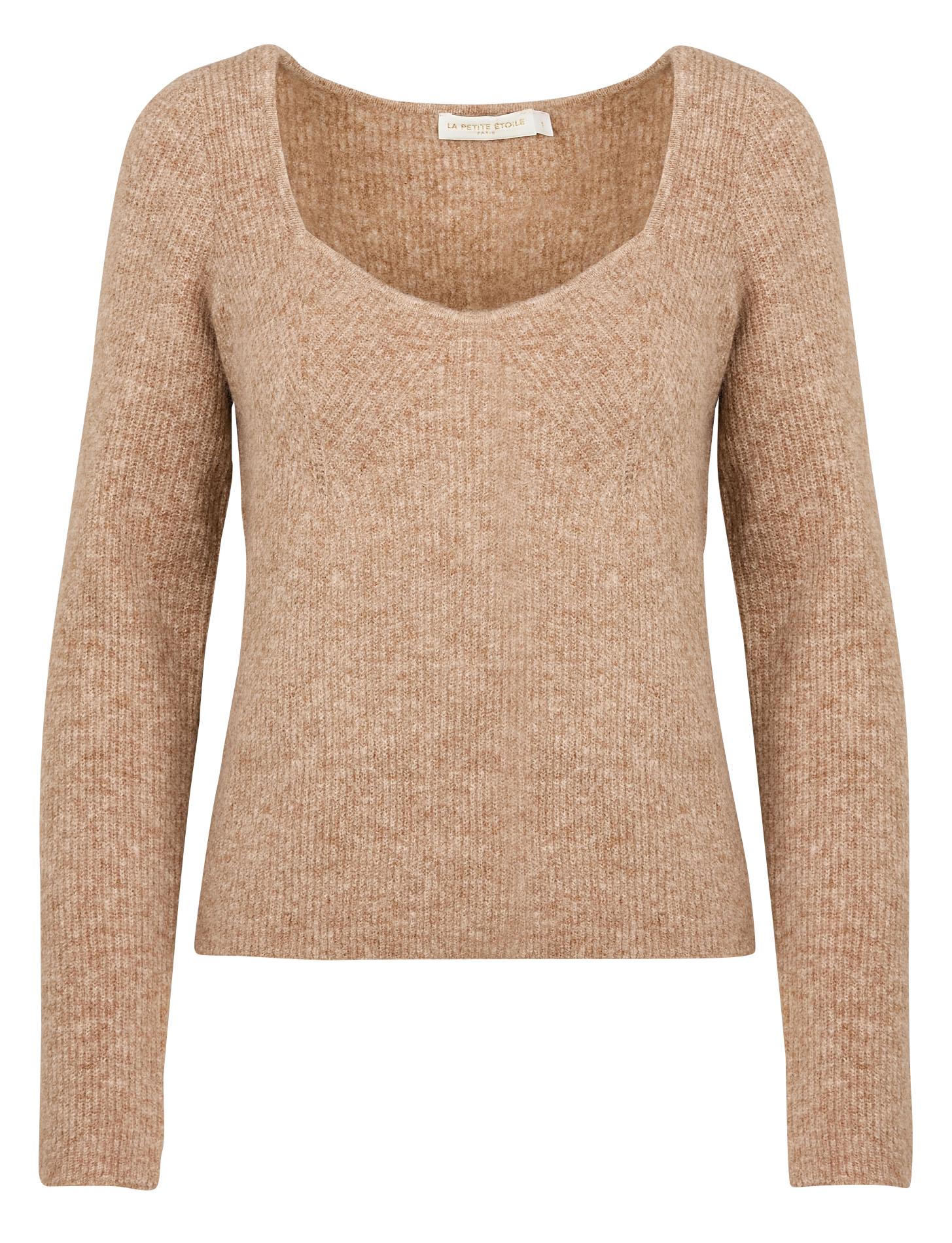 MILA - Pull droit col rond | Beige