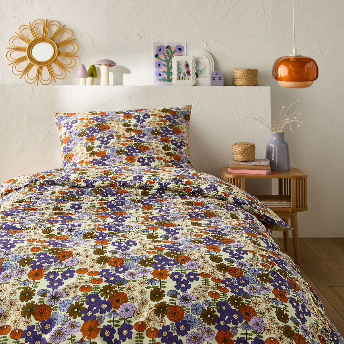 LA REDOUTE INTERIEURS<br>Conjunto de cama 50% algodão reciclado, fronha retangular. Marisol