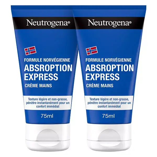 Creme para as mãos Neutrogena® Norwegian Formula® de absorção rápida 2 x 75ml