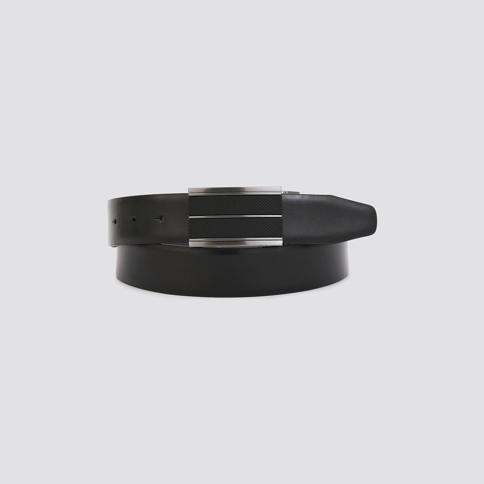 Ceinture réversible à plaque Noir