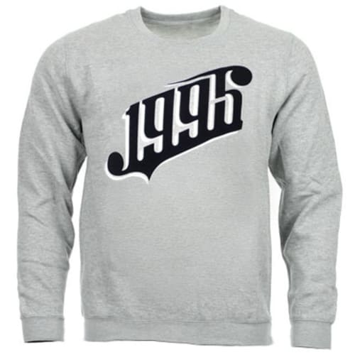Sweat Crewneck Classic Logo Gris Chiné Typo Noir