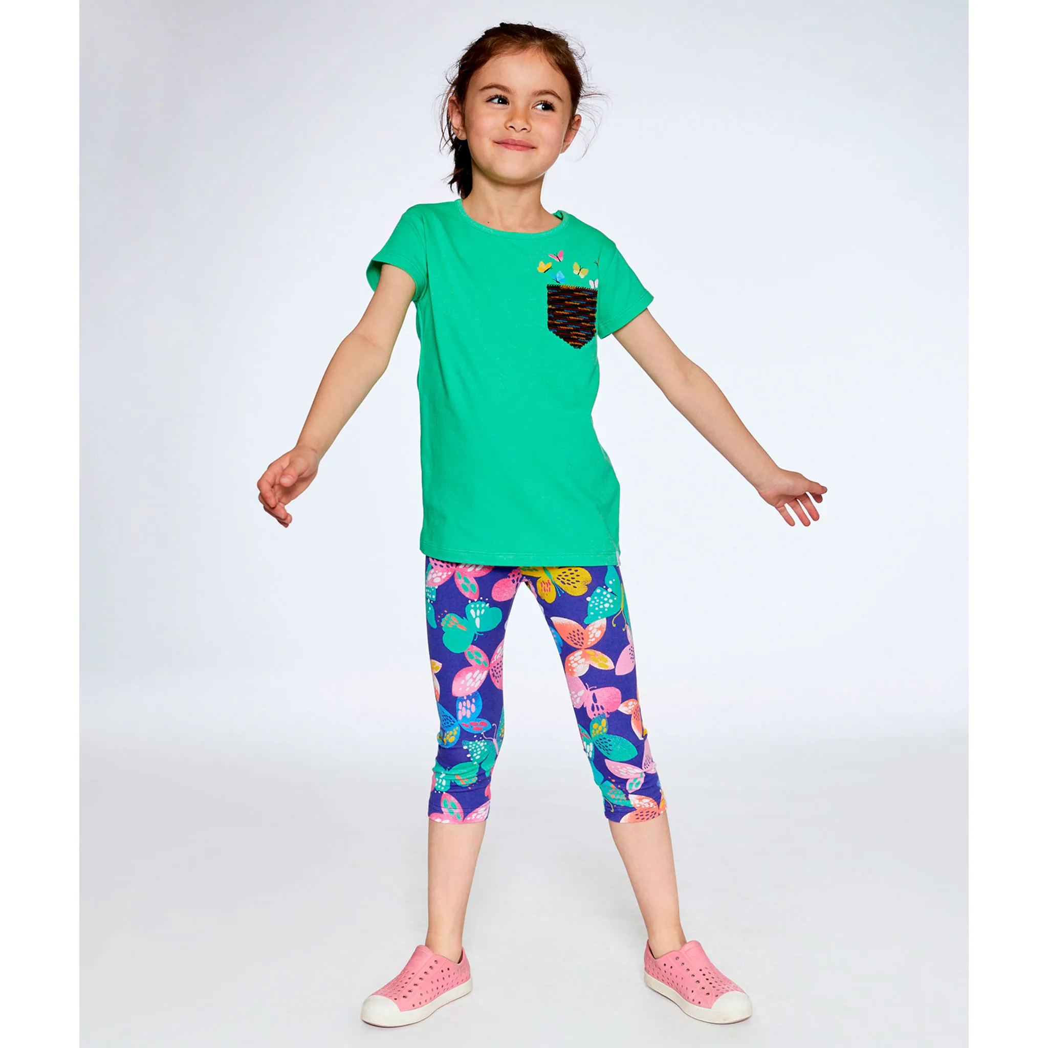 Deux par Deux Legging Imprimé Papillon 7-10ans