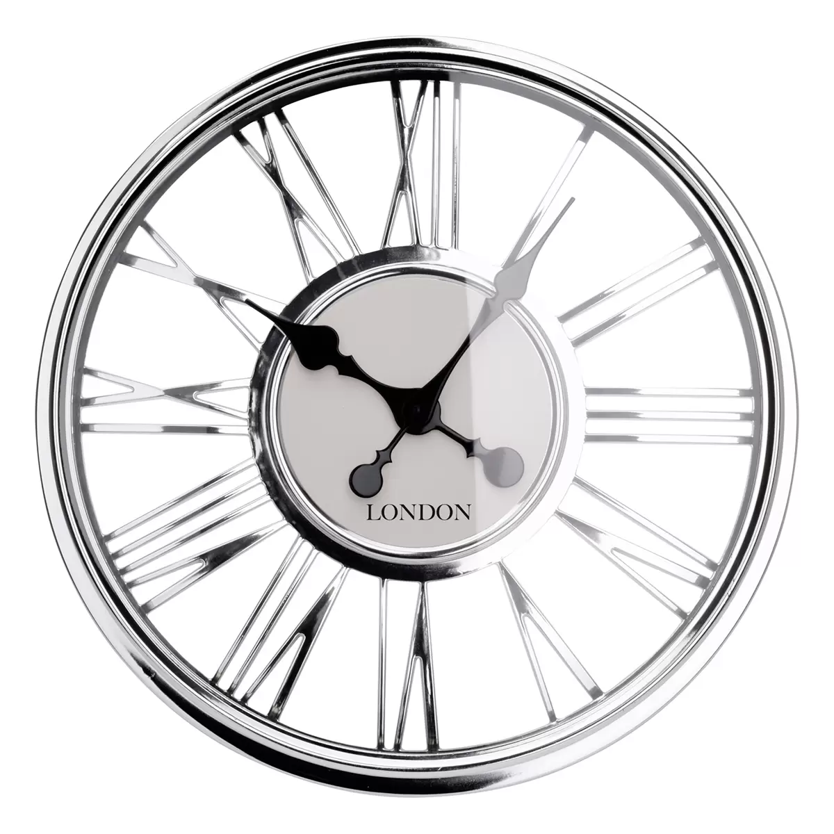 Wanduhr silver Silber