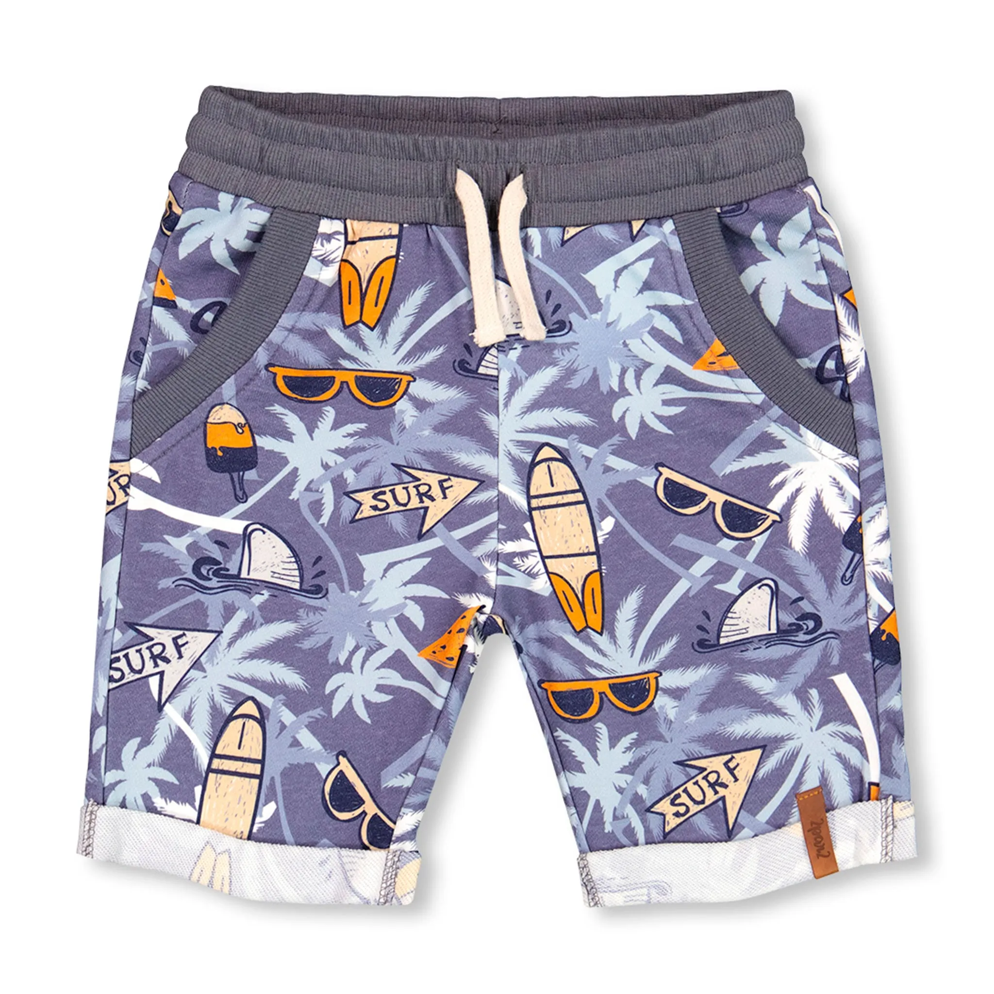 Deux par Deux Short Ouatée Palmier BOYS 3-6ans