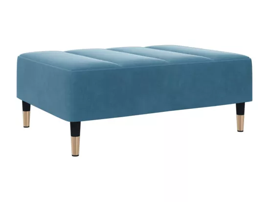 Repose-pied bleu 77x55x31 cm velours