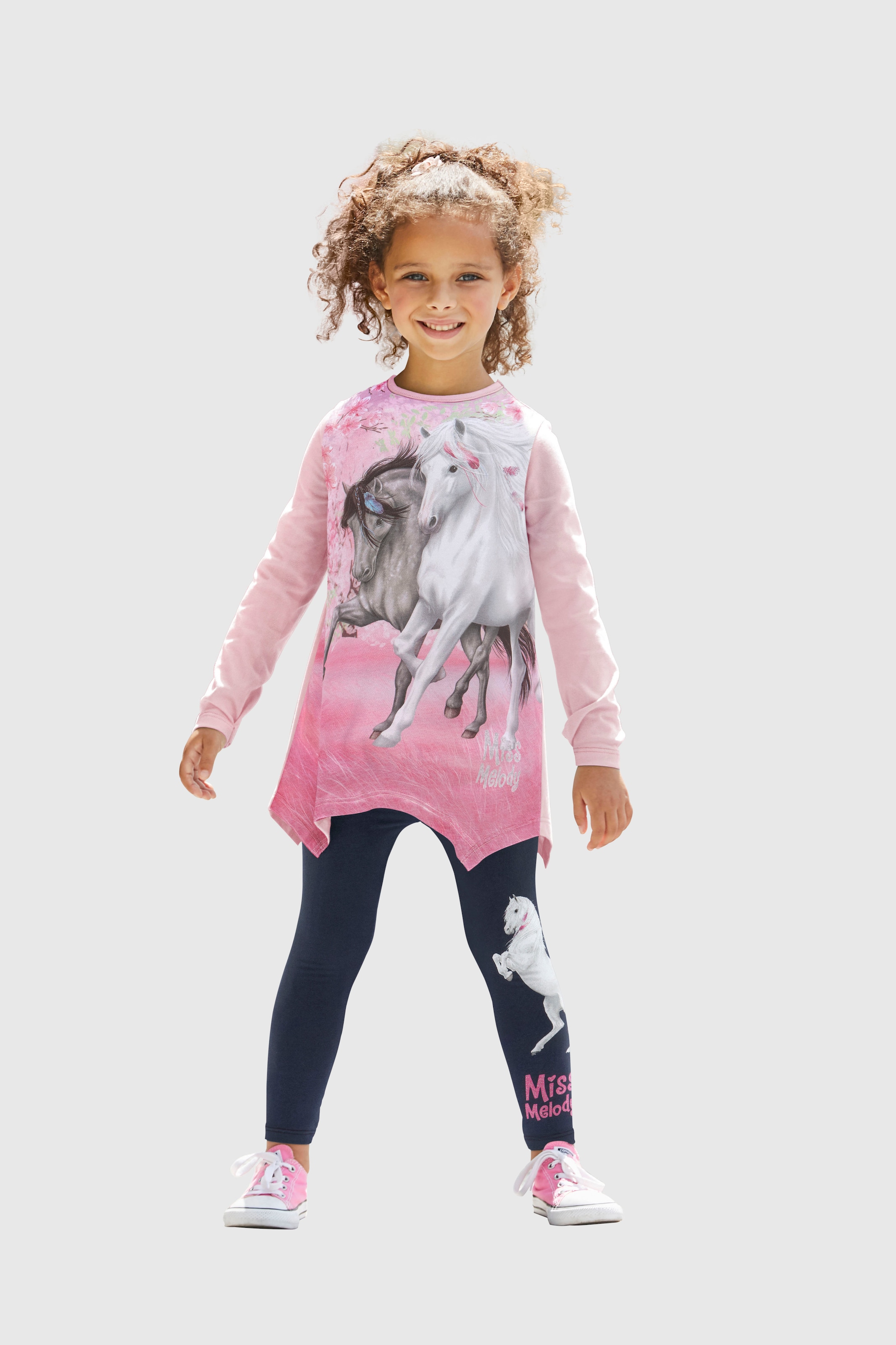 Miss Melody Shirt & Leggings, 2 Stk. mit schönem Pferdemotiv