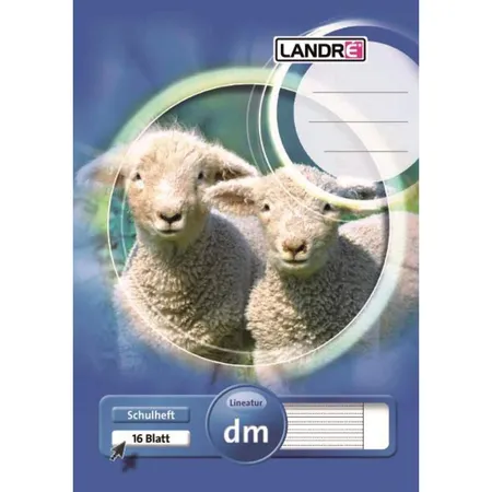 Landré Schulheft A5, liniert, Liniatur 11, 16 Blatt, sortiert