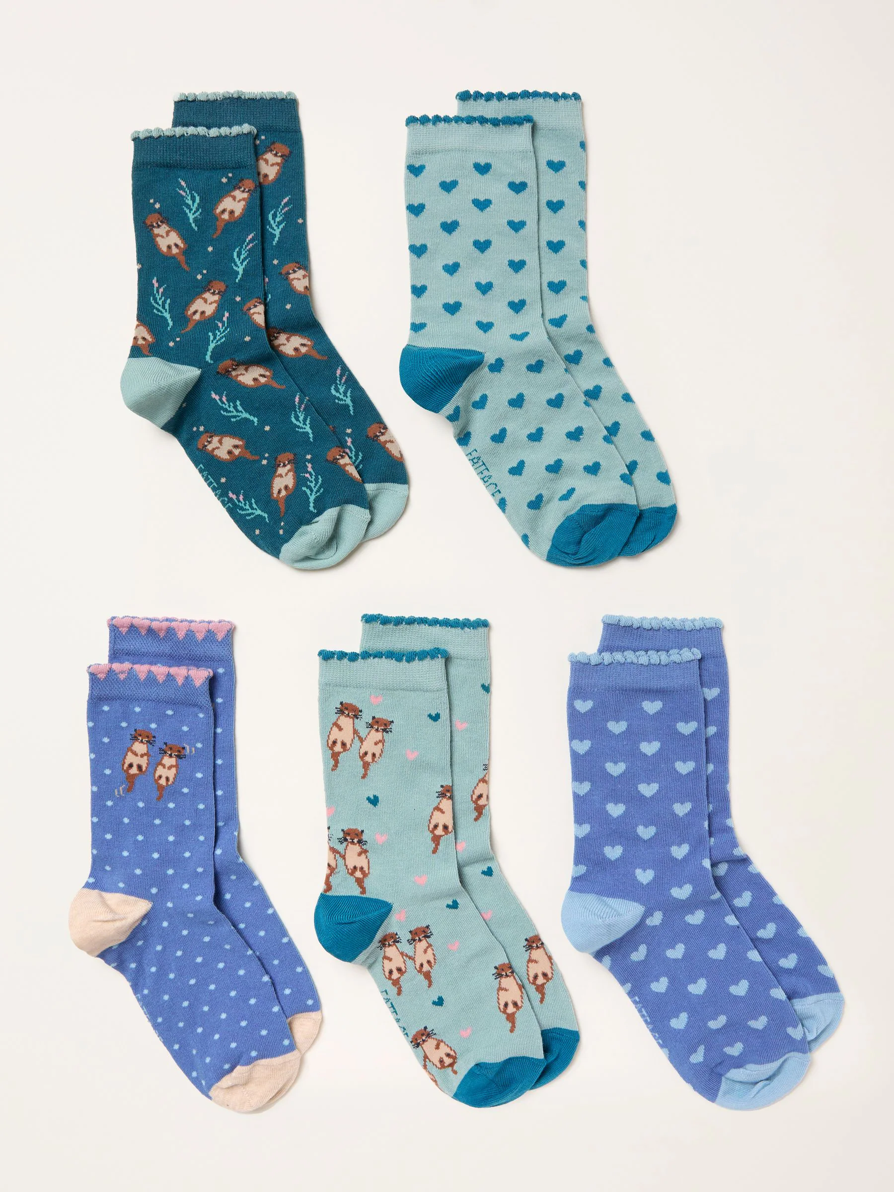 FatFace 5 Pairs of Otter Socks