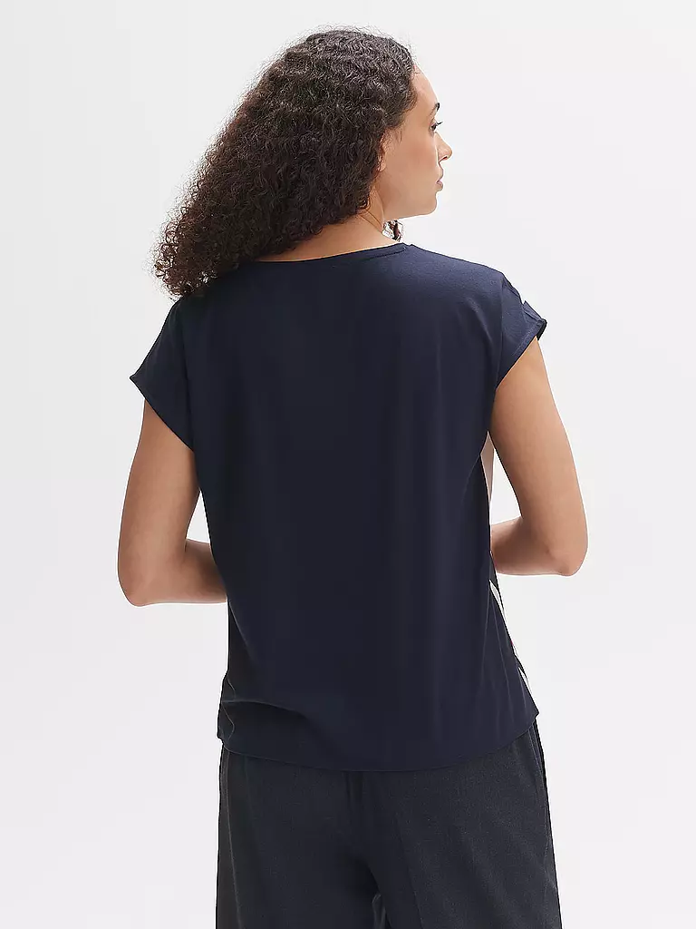 OPUS Blusenshirt SIBERTI PRINT dunkelblau
