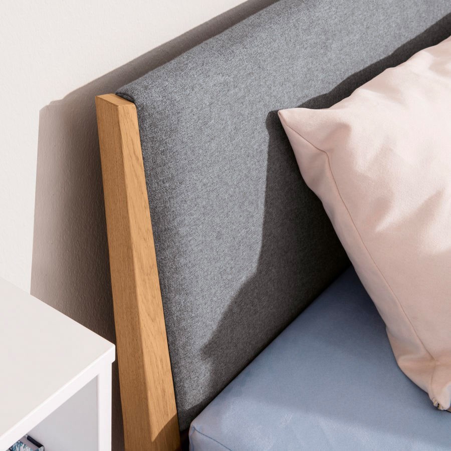 PAIDI Bett STEN 120 x 200 cm braun/ grau