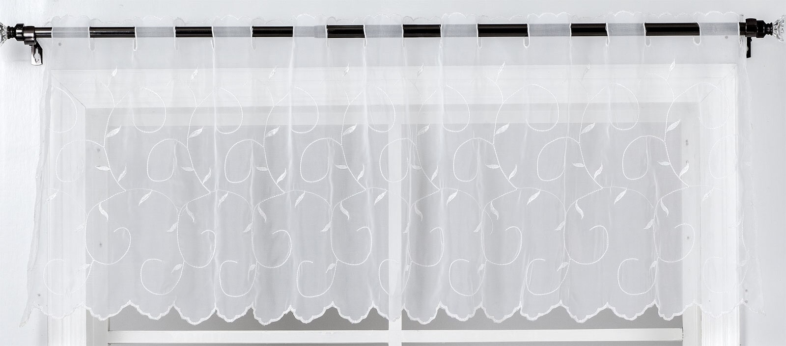 Kurzgardine Ranke 140 x 45 cm weiß