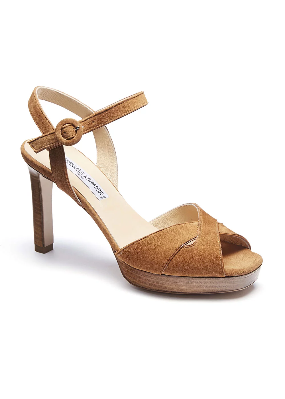 SANDALE NOISIEL VELOURS CAMEL