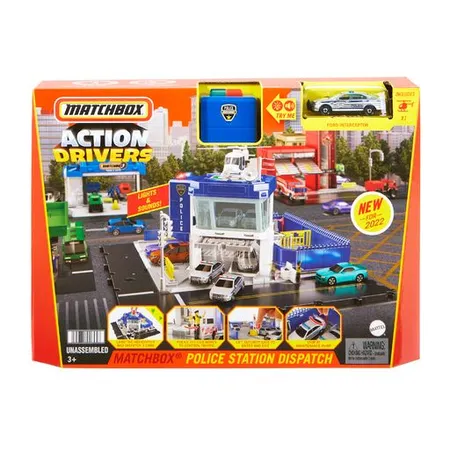 Mattel Matchbox Action Drivers Police Station Playset