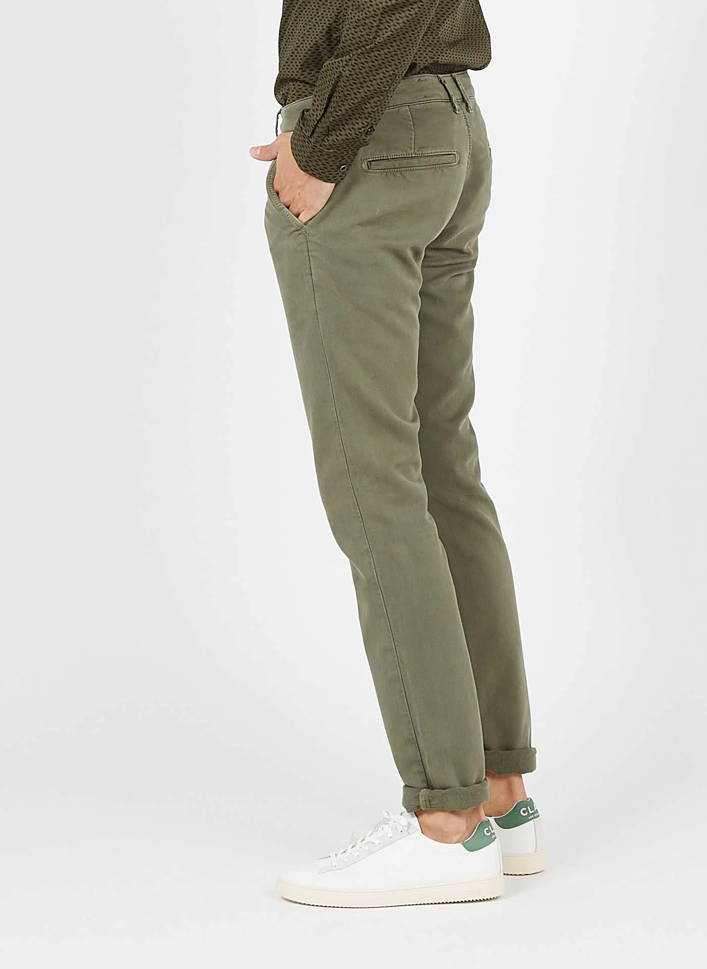 KURT - Pantalon chino en coton mélangé | Vert
