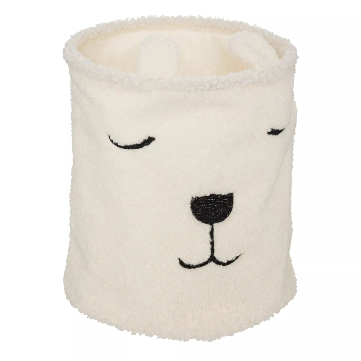 Panier à jouets (H40 cm) Bouclette Blanc